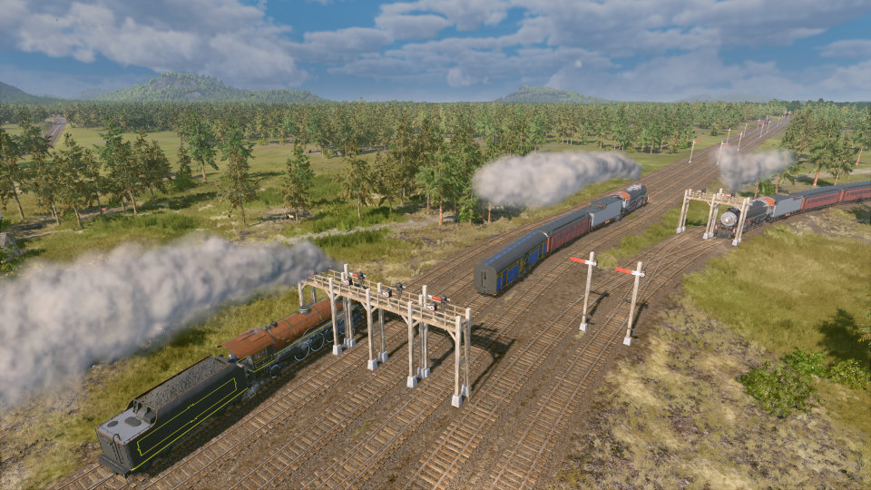 Screenshot showing track construction in Railway Empire 2